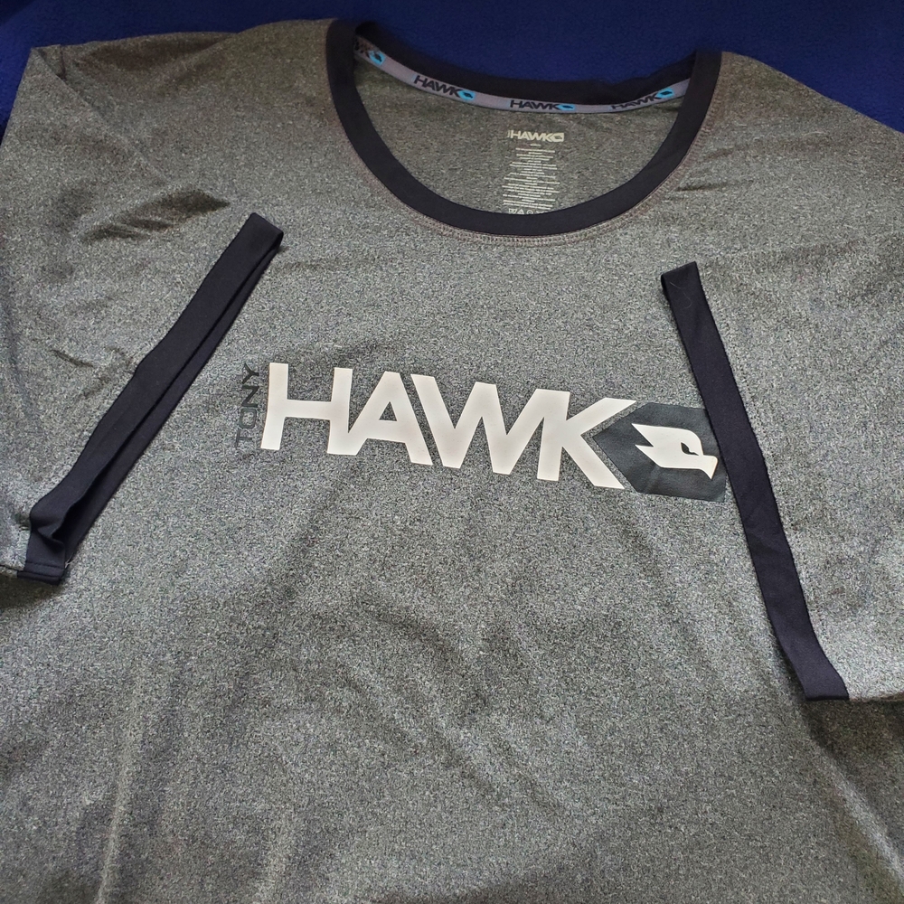 Tony Hawk Black and Gray Men's Tee